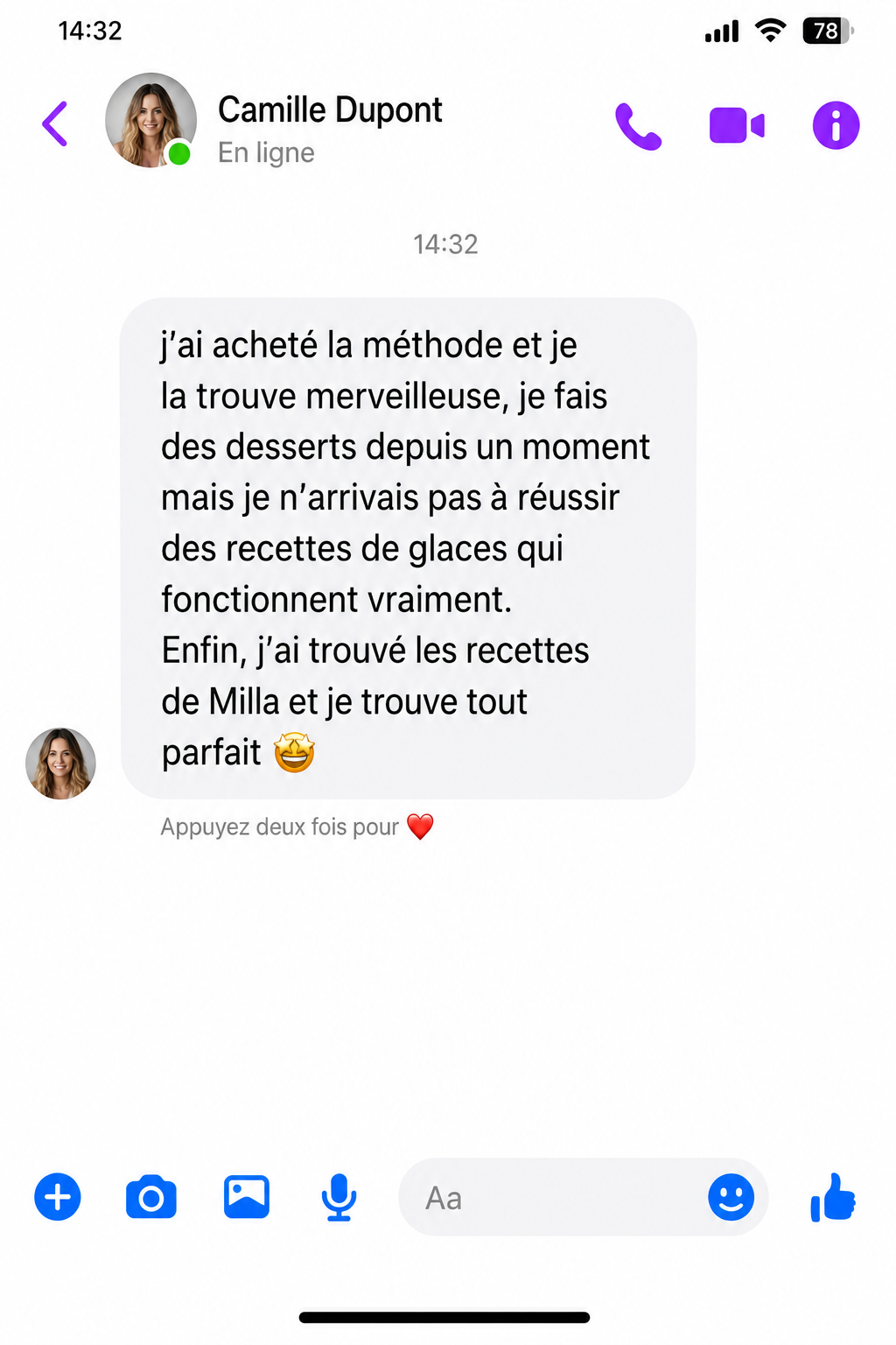 Témoignage cliente