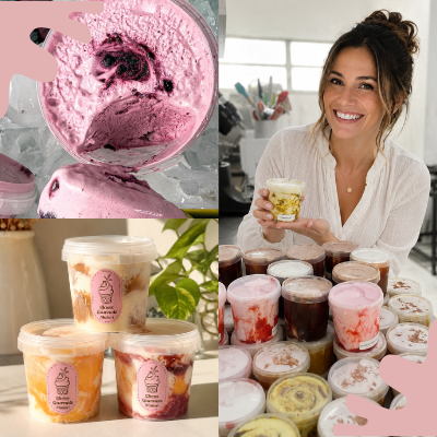 Glaces artisanales prêtes à vendre
