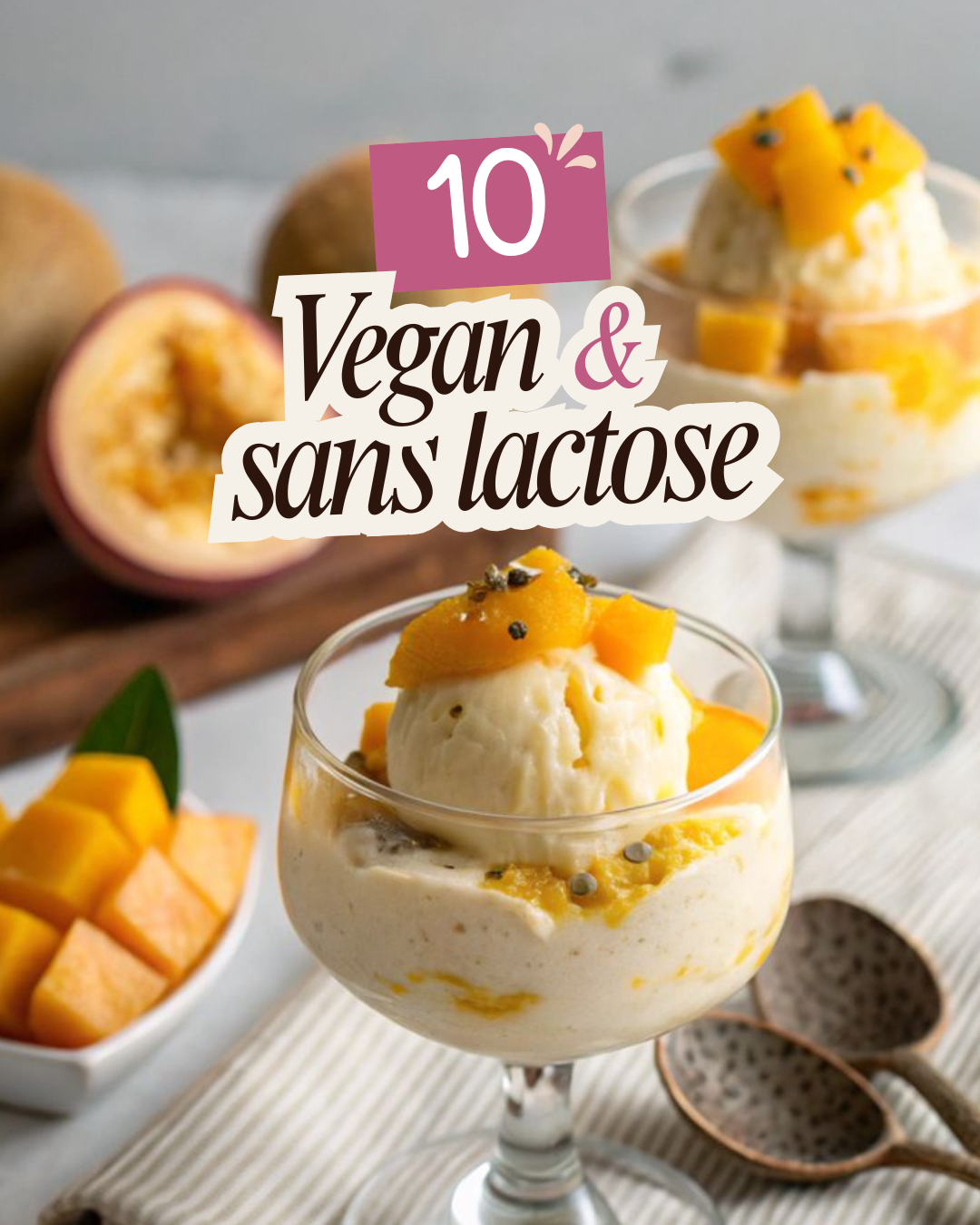 Glaces vegan et sans lactose